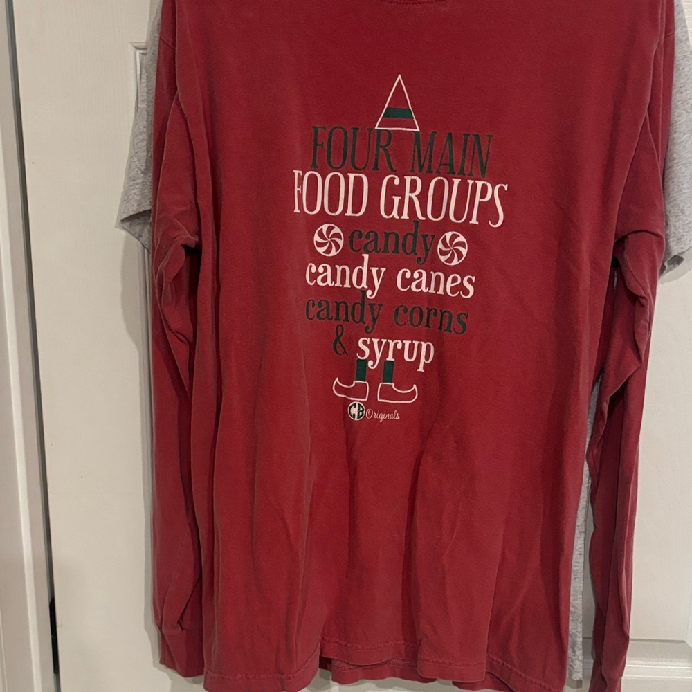 Red Long Sleeve Graphic Tee
